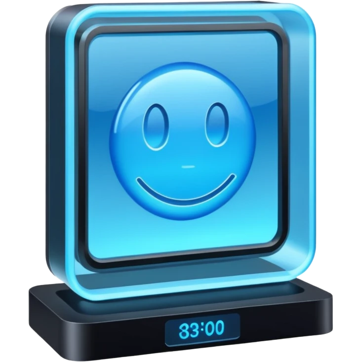 Holographic Display + blue text field emoji