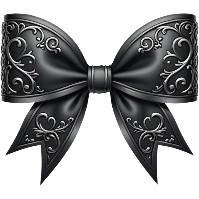 Gothic bow emoji