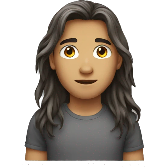 Long hair teenager boy emoji