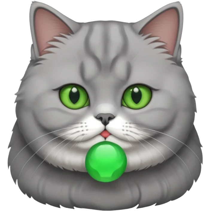 Make a brittisk shorthair cat, cute emoji