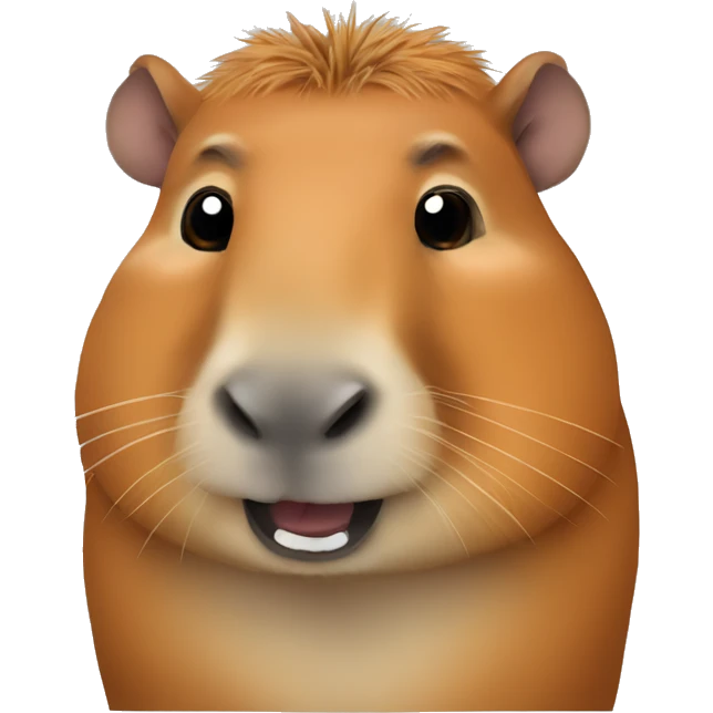 Capybara with mandarin  emoji