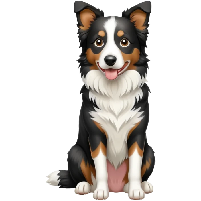 Merle Border Collie Sitting emoji
