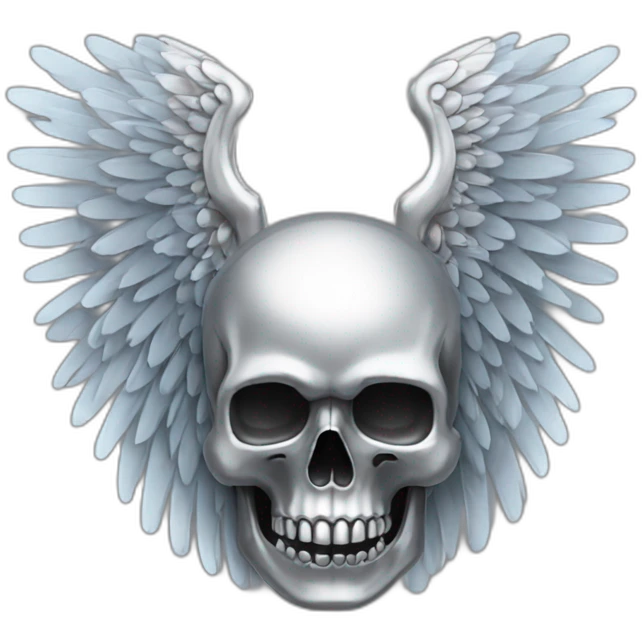 chrome-angel-wing-skull emoji