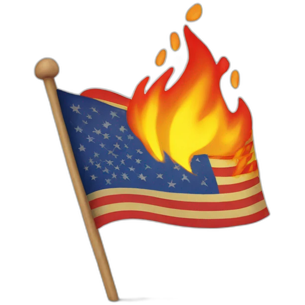 flag on fire emoji