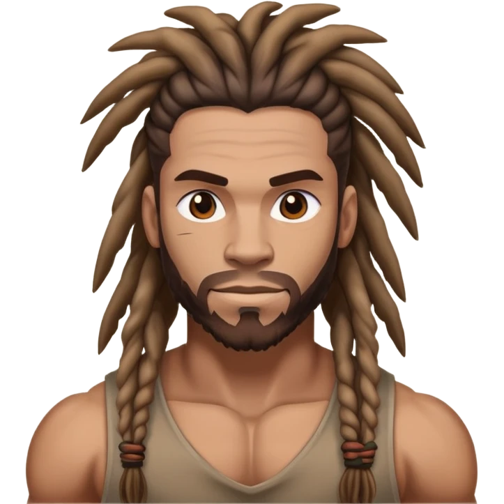 Homme muscler avec des tresses  emoji