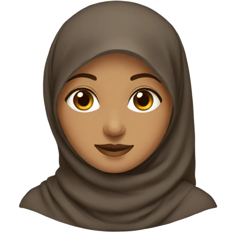 Brown hijabi emoji