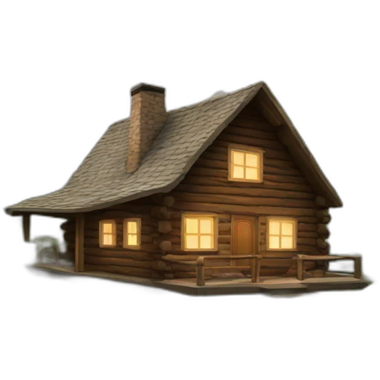 Riverside cabin emoji