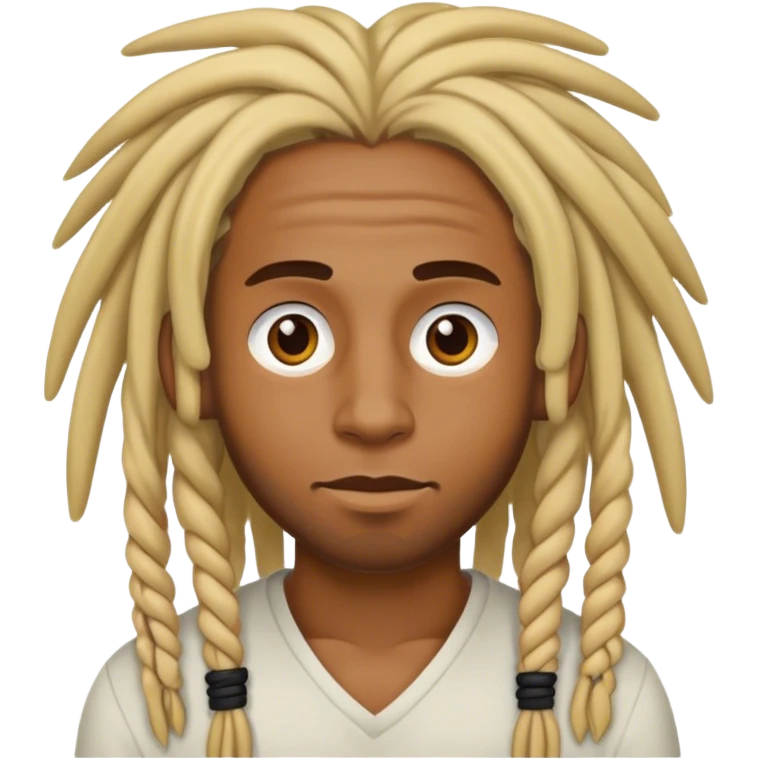 Brownskin guy with blonde dreads emoji