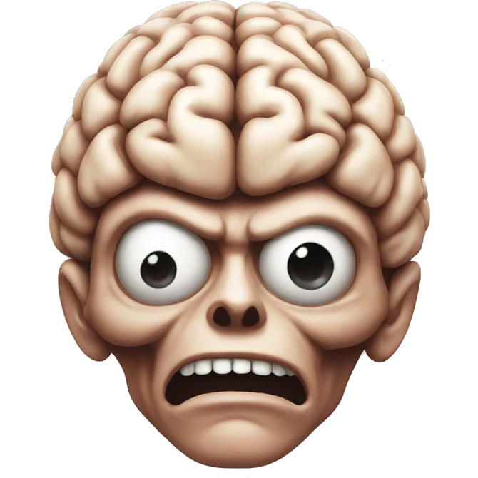 Evil Diabolical Brain emoji