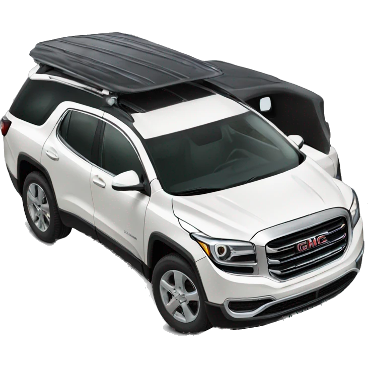 White gmc Acadia with a sunroof  emoji