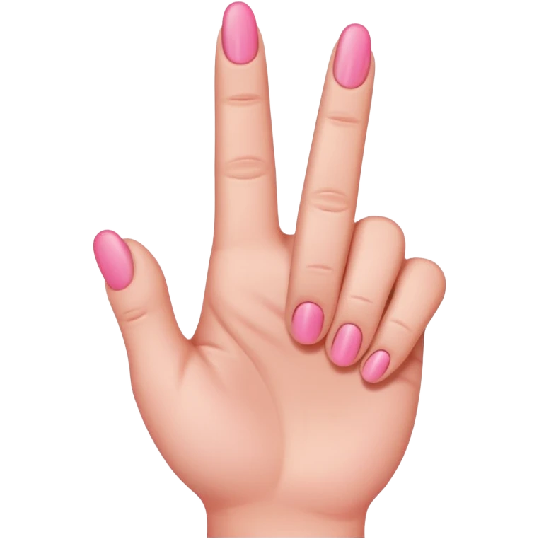 Pink middle finger emoji