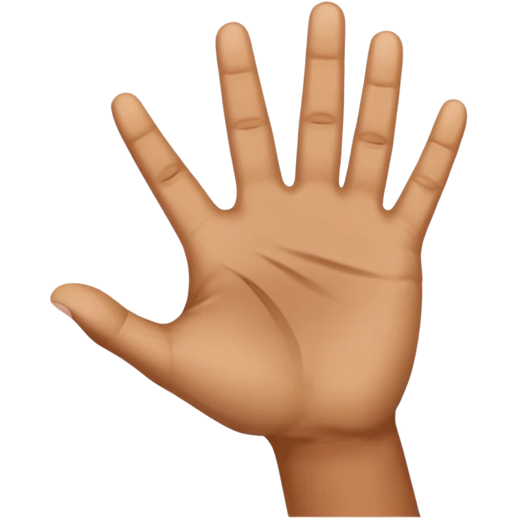 une main qui dit stop et on peut voir l'homme derriere emoji