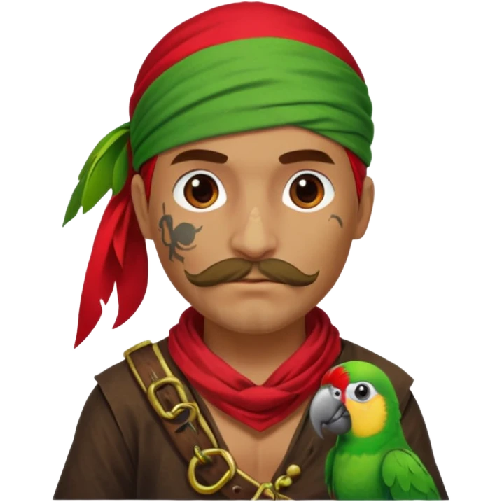 pirate and parrot emoji