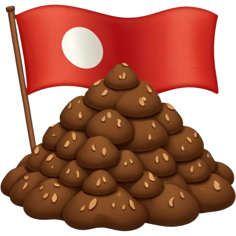 Indonesian flag but poop in middle emoji
