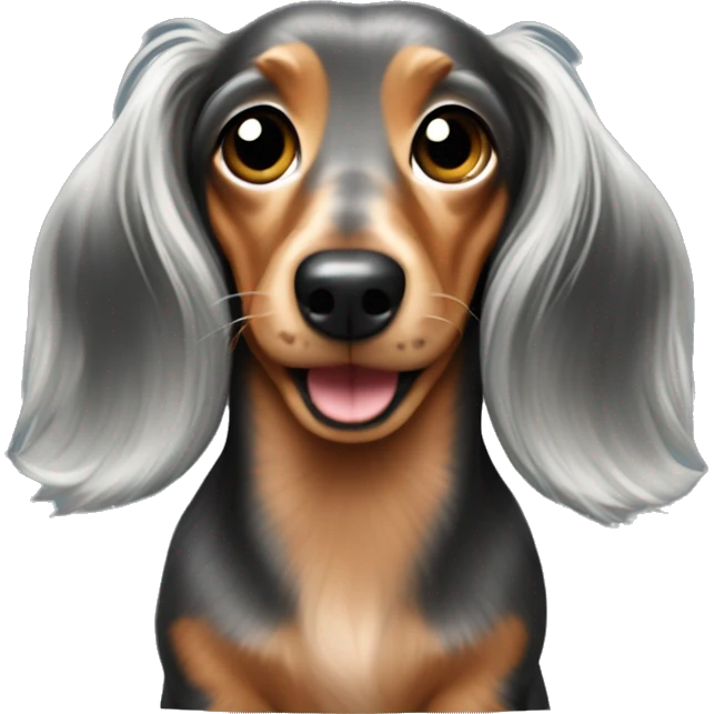 Dapple dachshund long hair emoji