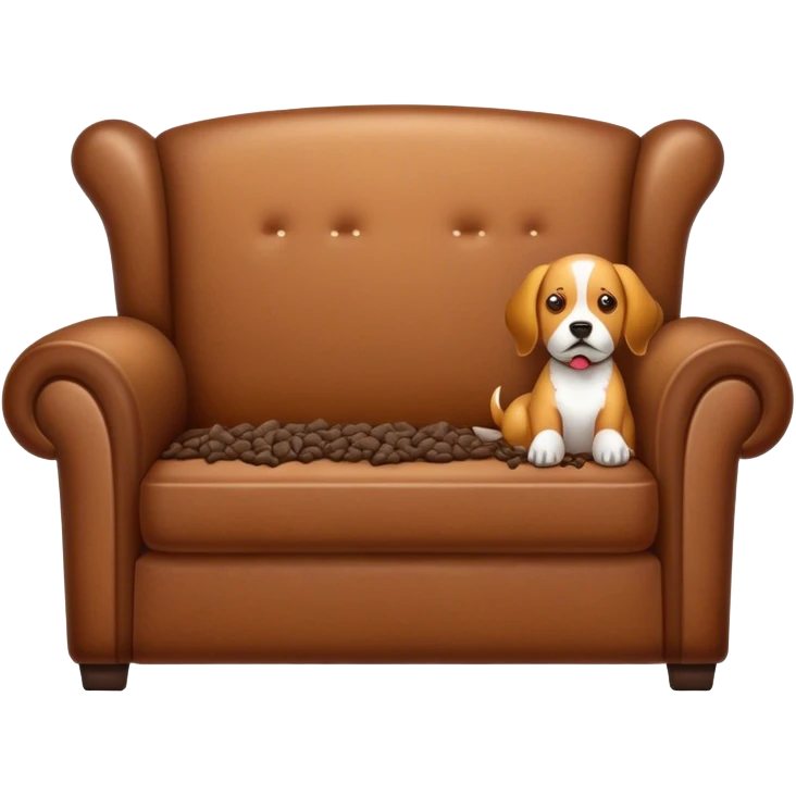 Couch with poop emoji