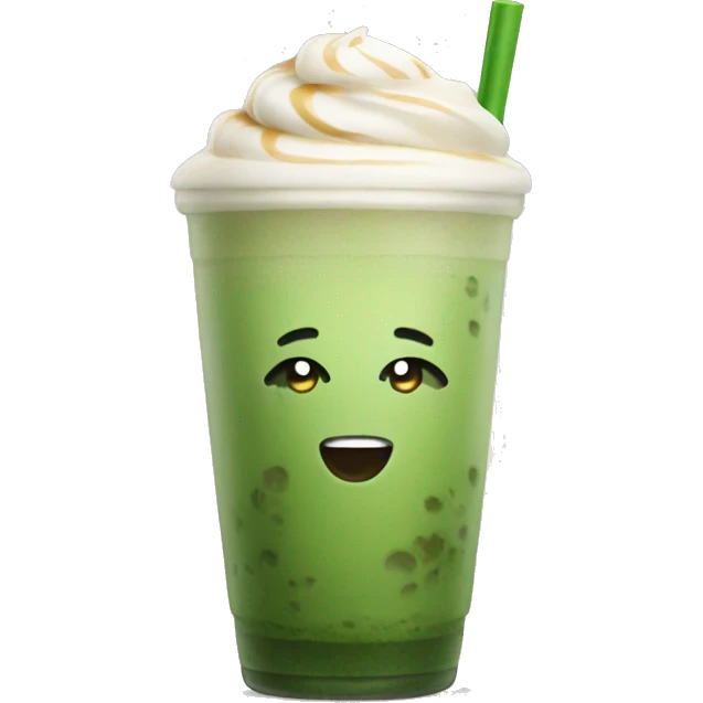 Matcha ice latte emoji
