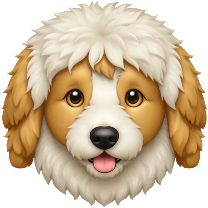 Golden doodle white emoji