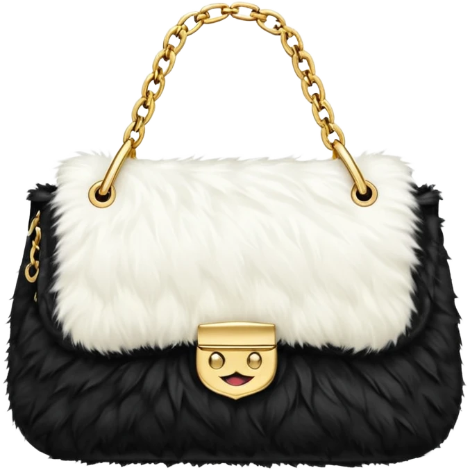 white fur bag emoji