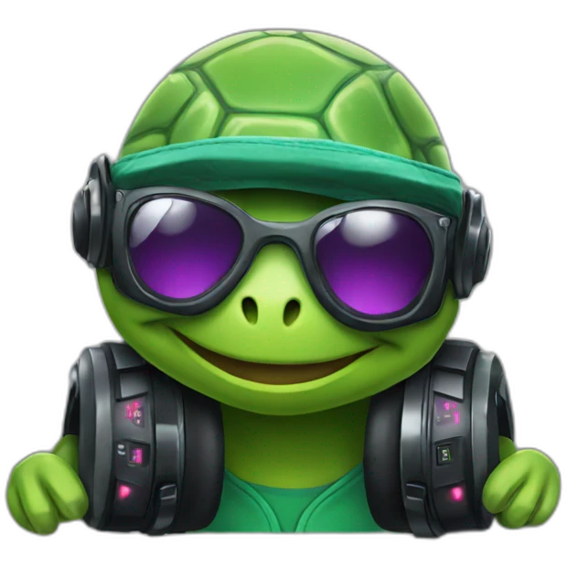Dj turtle emoji