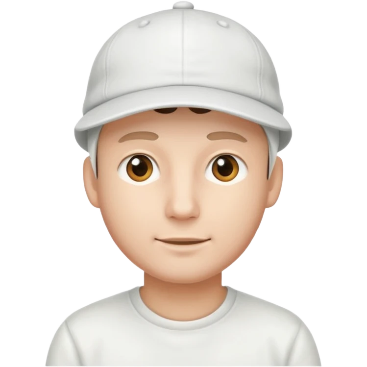 man with white cap emoji