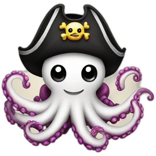pirate cute octopus emoji