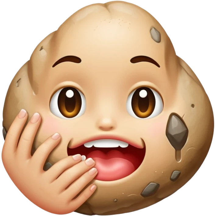 Drooling lips with rock hand emoji