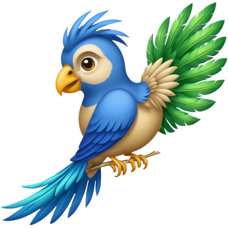Crée un emoji de l'oiseau de la paille en queue emoji