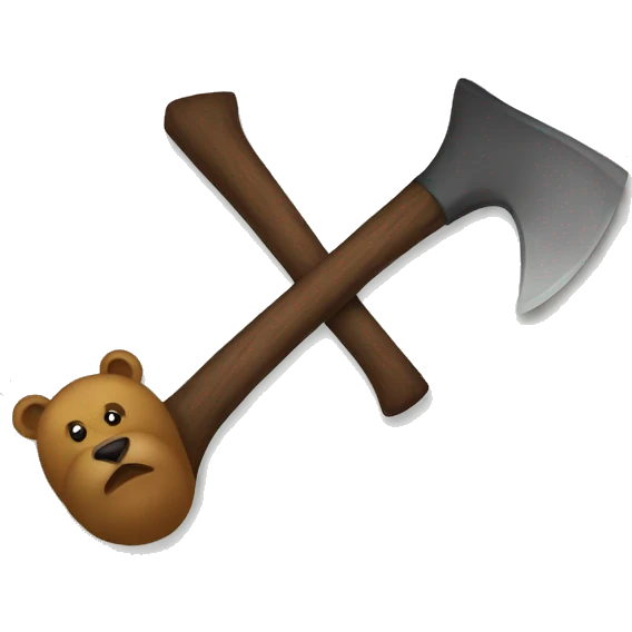 ax and bear emoji
