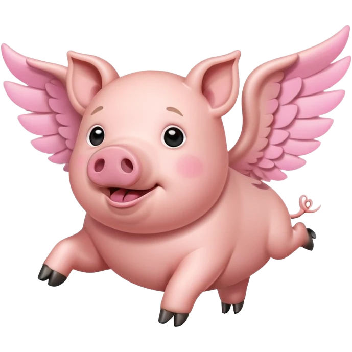 a pig flying emoji