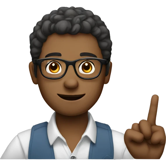 Draw a man with glasses making the OK sign emoji