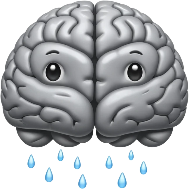 A black brain emoji