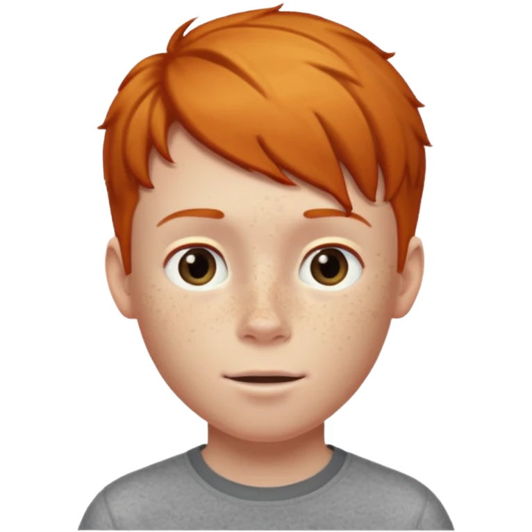 ginger boy with straight hair lifted upwards emoji