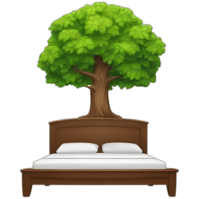 Bett mit baum emoji
