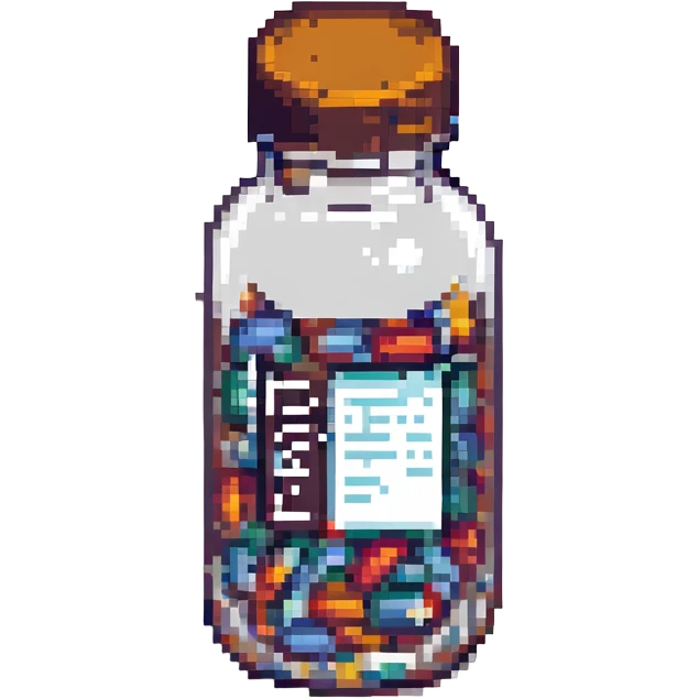 prescription bottle pixel art emoji