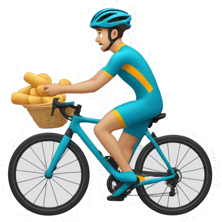 Cycliste qui mange des pâtes  emoji