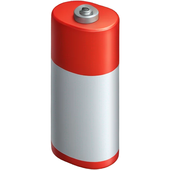 Single Red battery  emoji