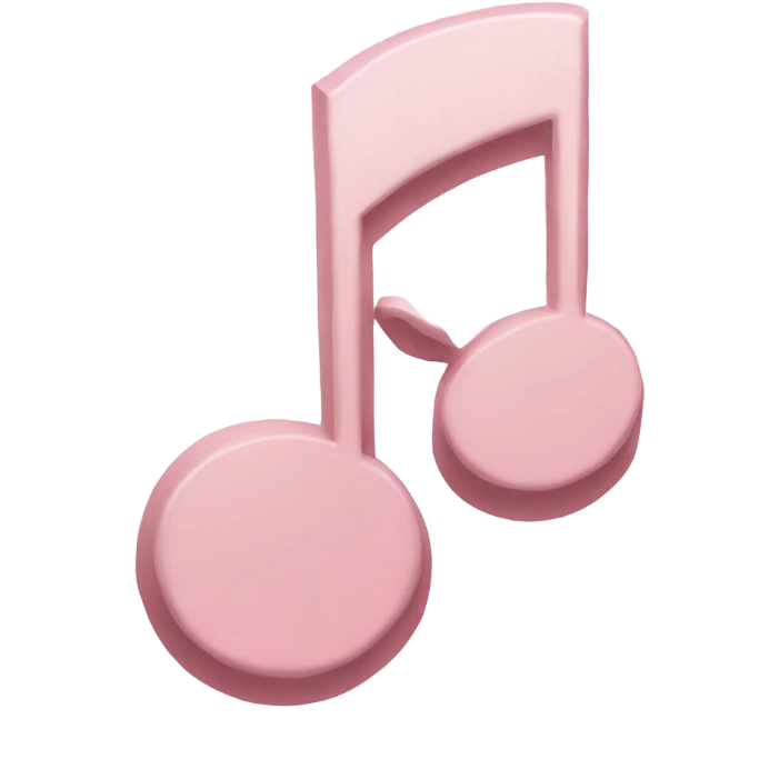 2 pale pink music notes emoji
