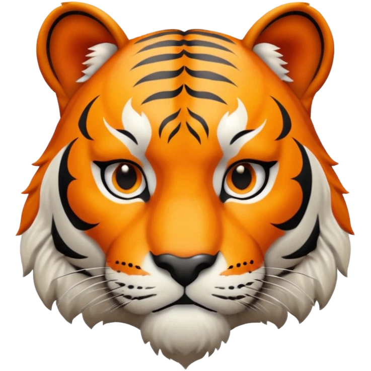 Tigre adulto feroz con la cara mas real no de caricatiraen la cima  emoji