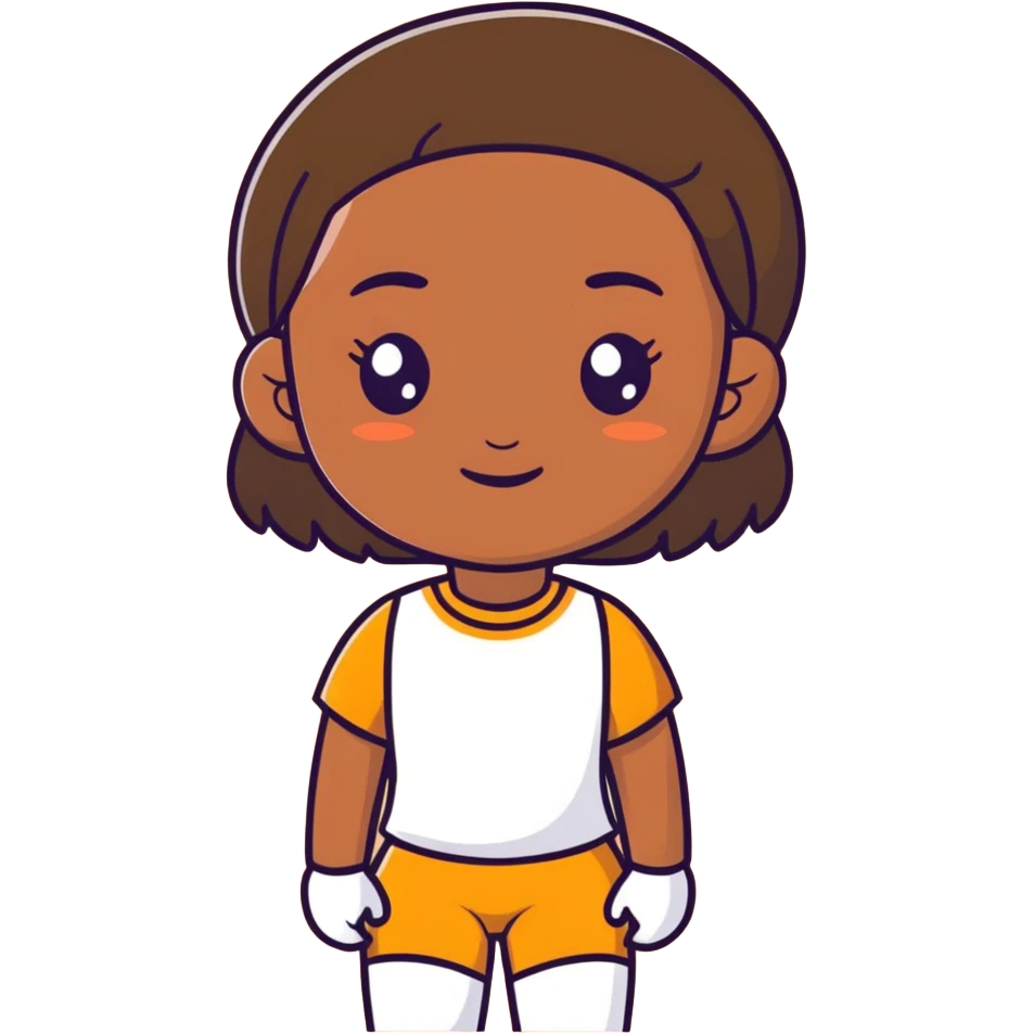 Girl with a brown skin emoji