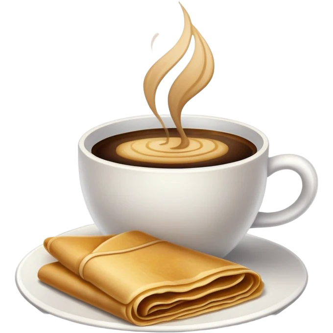 Crepe and coffee emoji