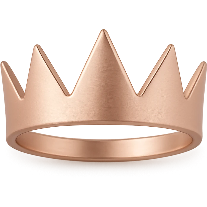 rose gold simple band crown, minimal, metallic, modern, minimal background emoji