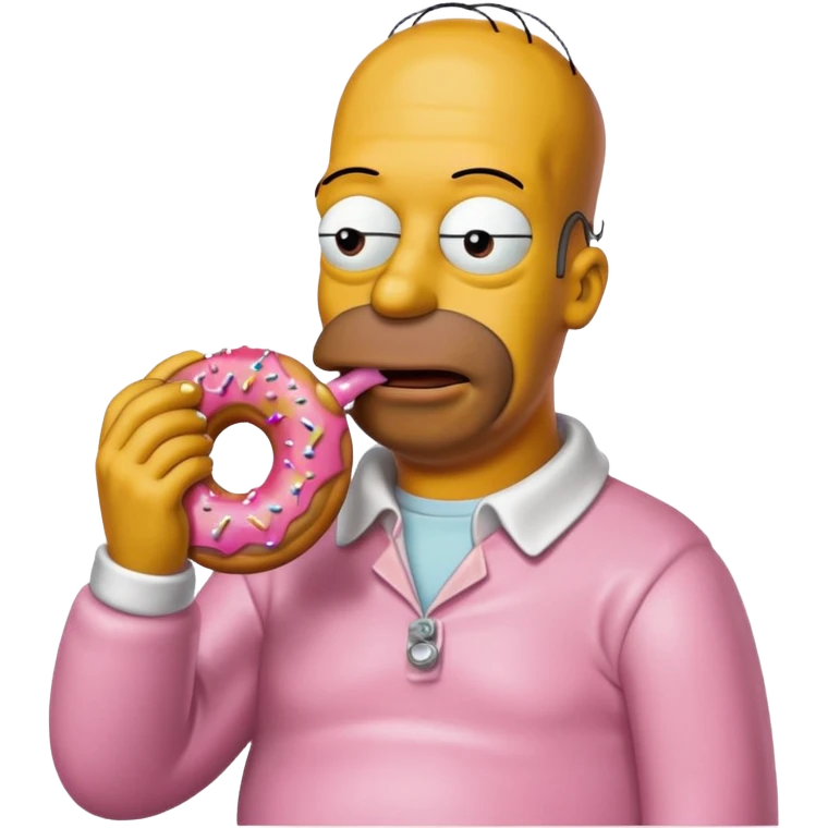 homer simpson with a donnut emoji