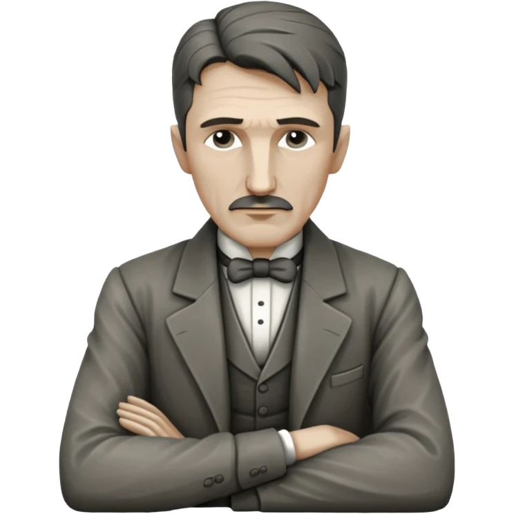 sitting philosopher-statue as nicola tesla emoji