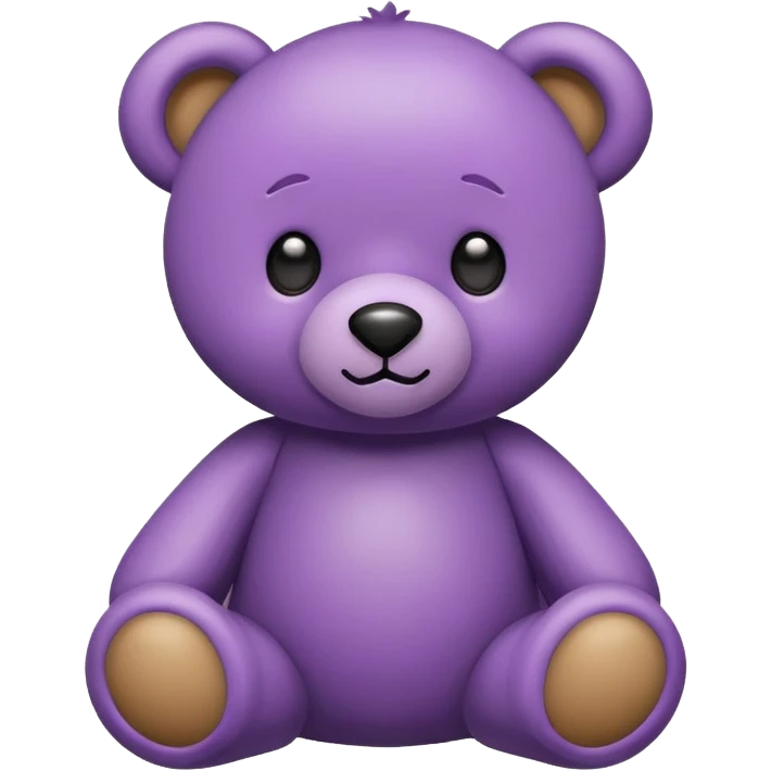 Purple teddy bear emoji