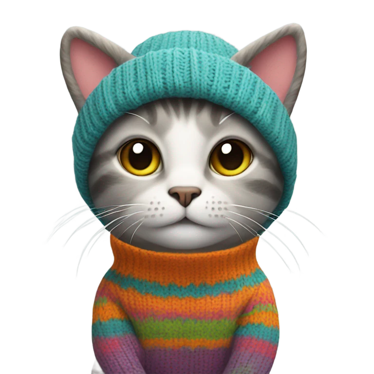 Cat wearing a sweater emoji