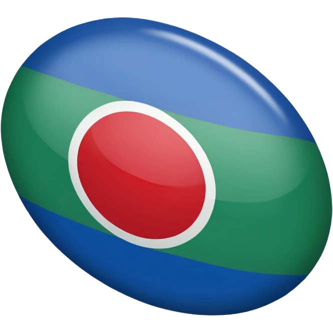 Цыганский флаг( зелено-синее полотно с красным кругом) emoji