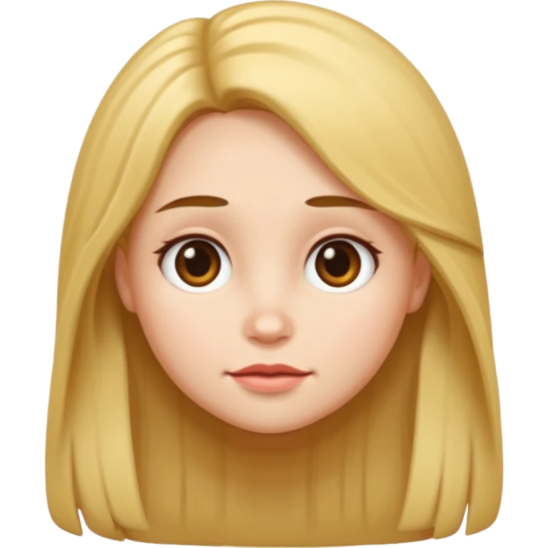 very big head and small body proportion female cartoon emoji