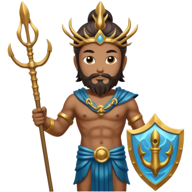 japanese god with Poseidon trident emoji