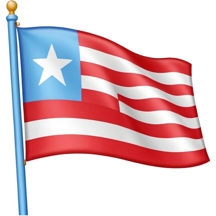 Puerto flag but with light blue instead of royal blue emoji